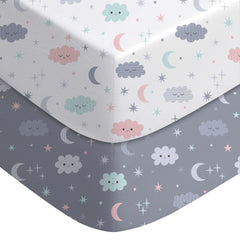 Yoofoss cloud-fitted sheet securely covers a 38x26 inch playard mattress for a comfy fit.