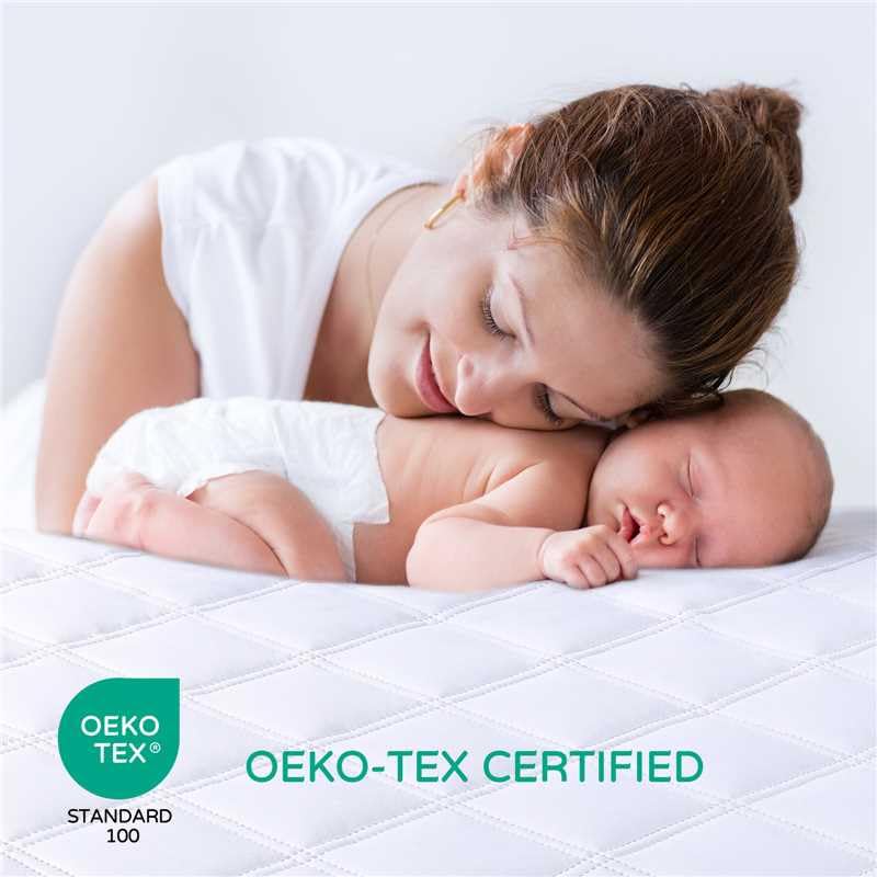 Yoofoss two-pack display packaging of the crib mattress protectors