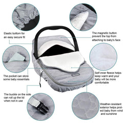 Yoofoss plush fleece exterior provides warmth during stroller outings