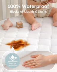Yoofoss quilted soft fabric closeup showing plush touch for babies