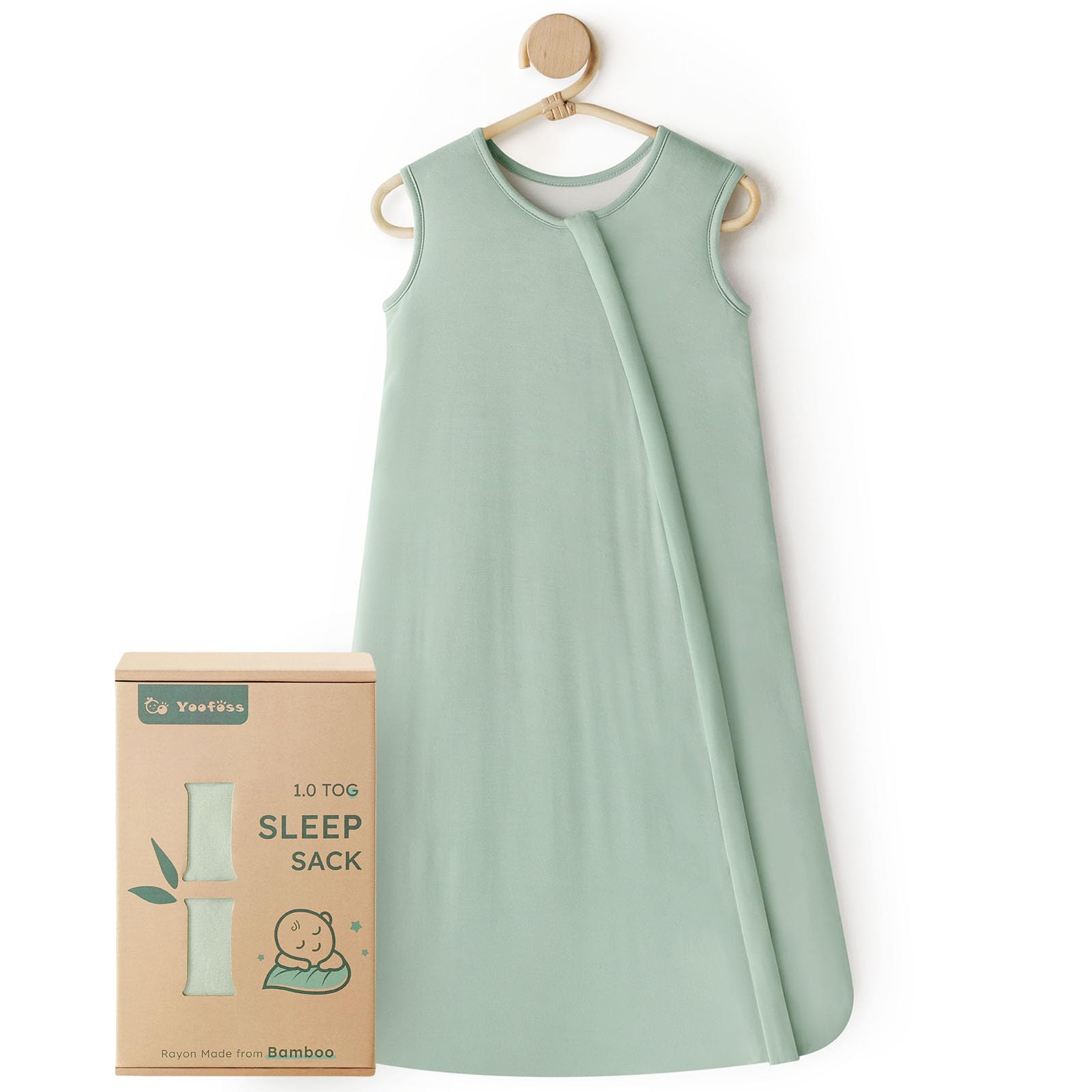 Yoofoss rayon bamboo sleep sack with soft-texture for gentle baby comfort.