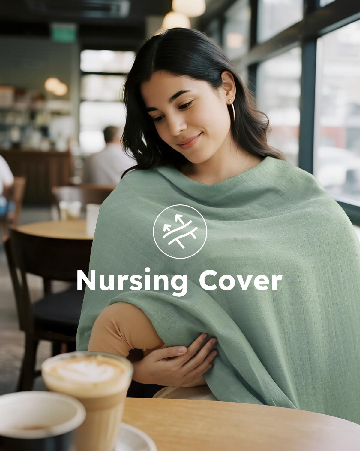 Yoofoss receiving blanket in nursery setup shows large wrap area.