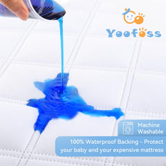 Yoofoss rectangle bassinet protector 34x19 ensures deep-pocket secure fit.