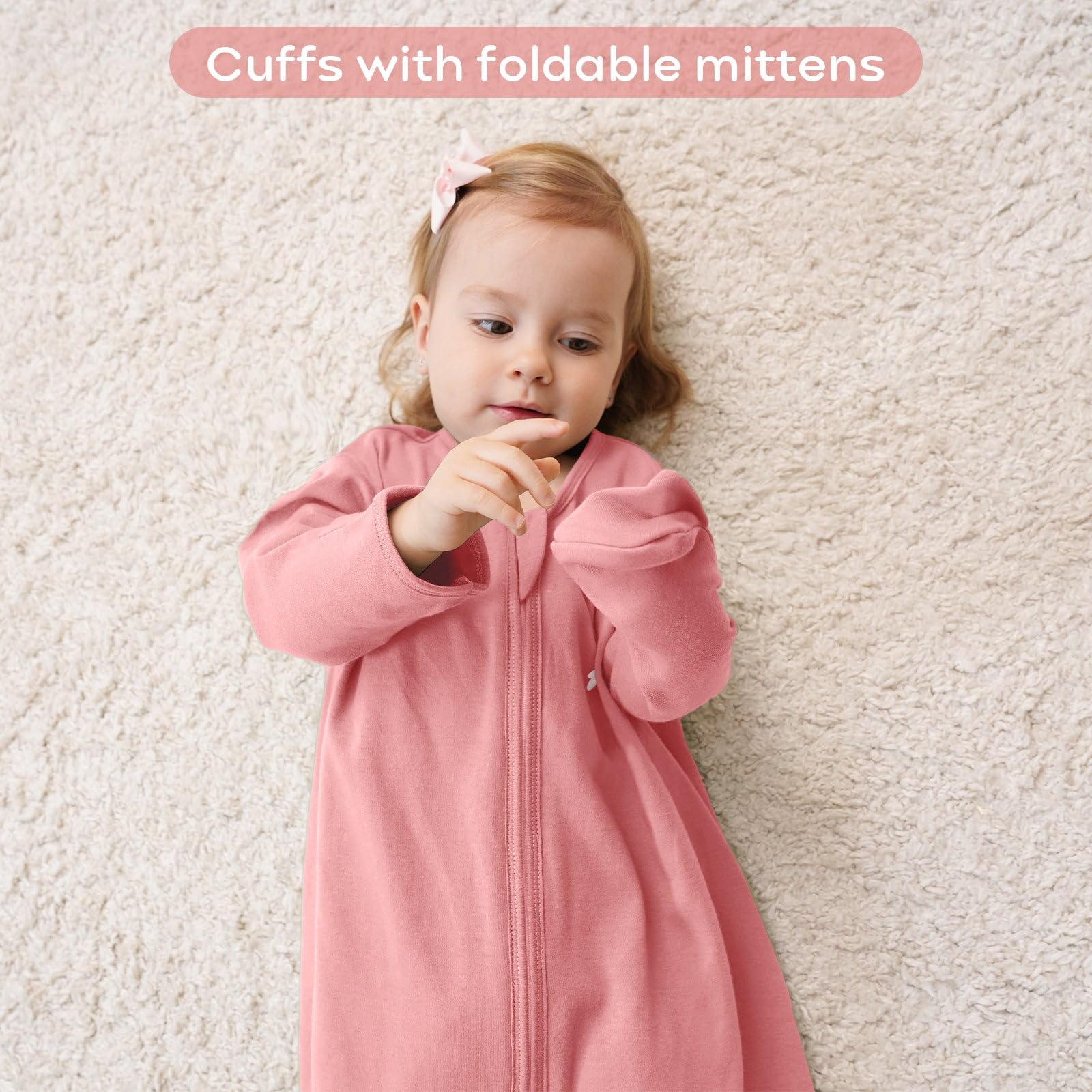 Yoofoss reversible mitten cuffs prevent facial scratches