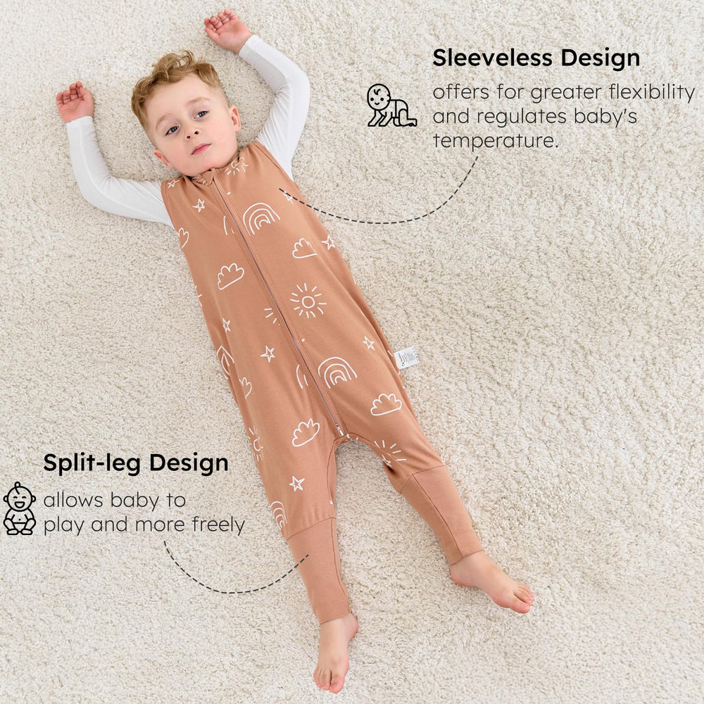 Yoofoss sleep sack neckline provides a snug, flexible fit for cozy nights.