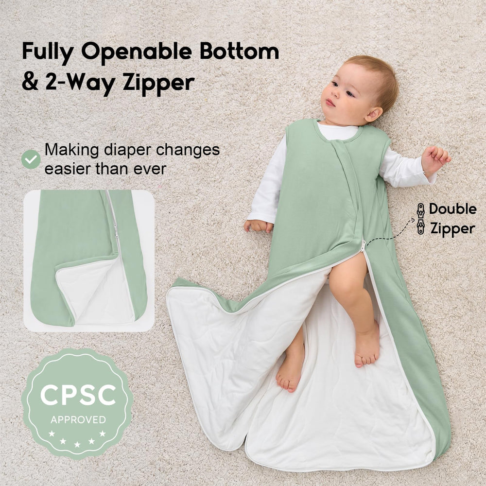 Yoofoss infant sleep sack safety neckline and cuffs ensure snug, secure fit.