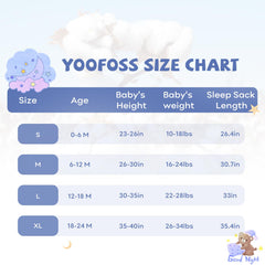 Yoofoss sleep sack features arm and neck openings for a comfortable fit