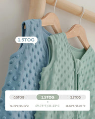Yoofoss sleep sack features hidden neckline to protect delicate skin during dressing.