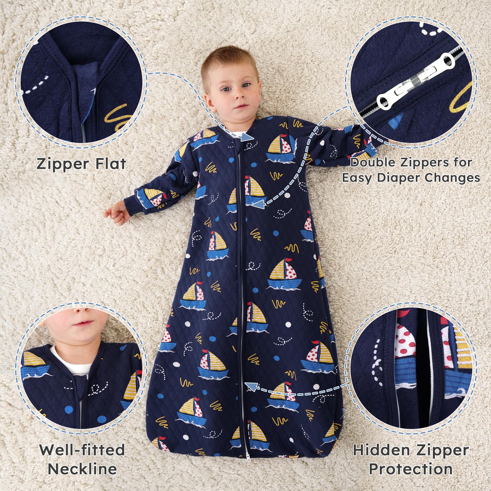 Yoofoss machine washable sleep sack maintains softness after many washes