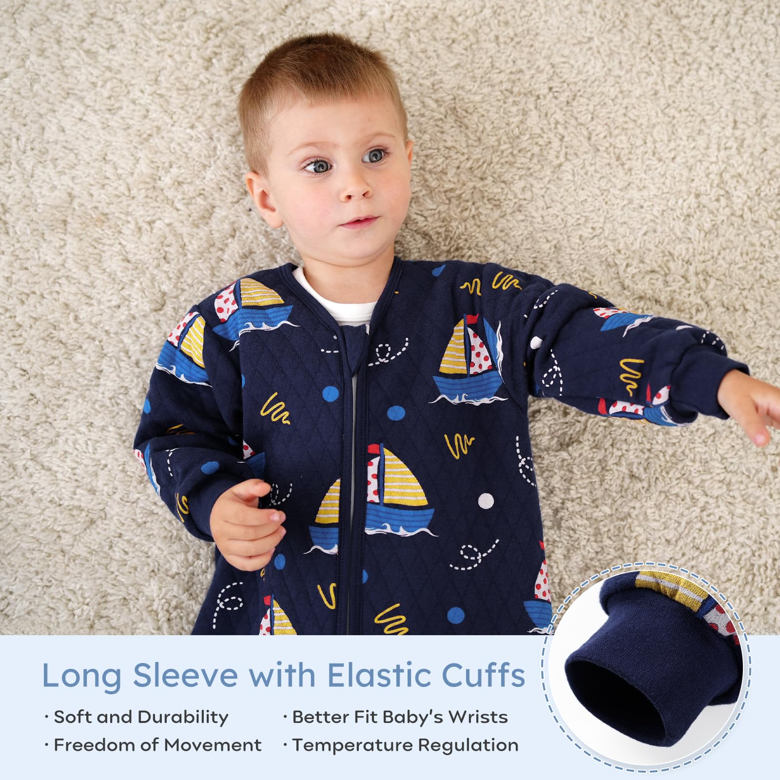 Yoofoss sleep sack size guide helps select the right fit for baby