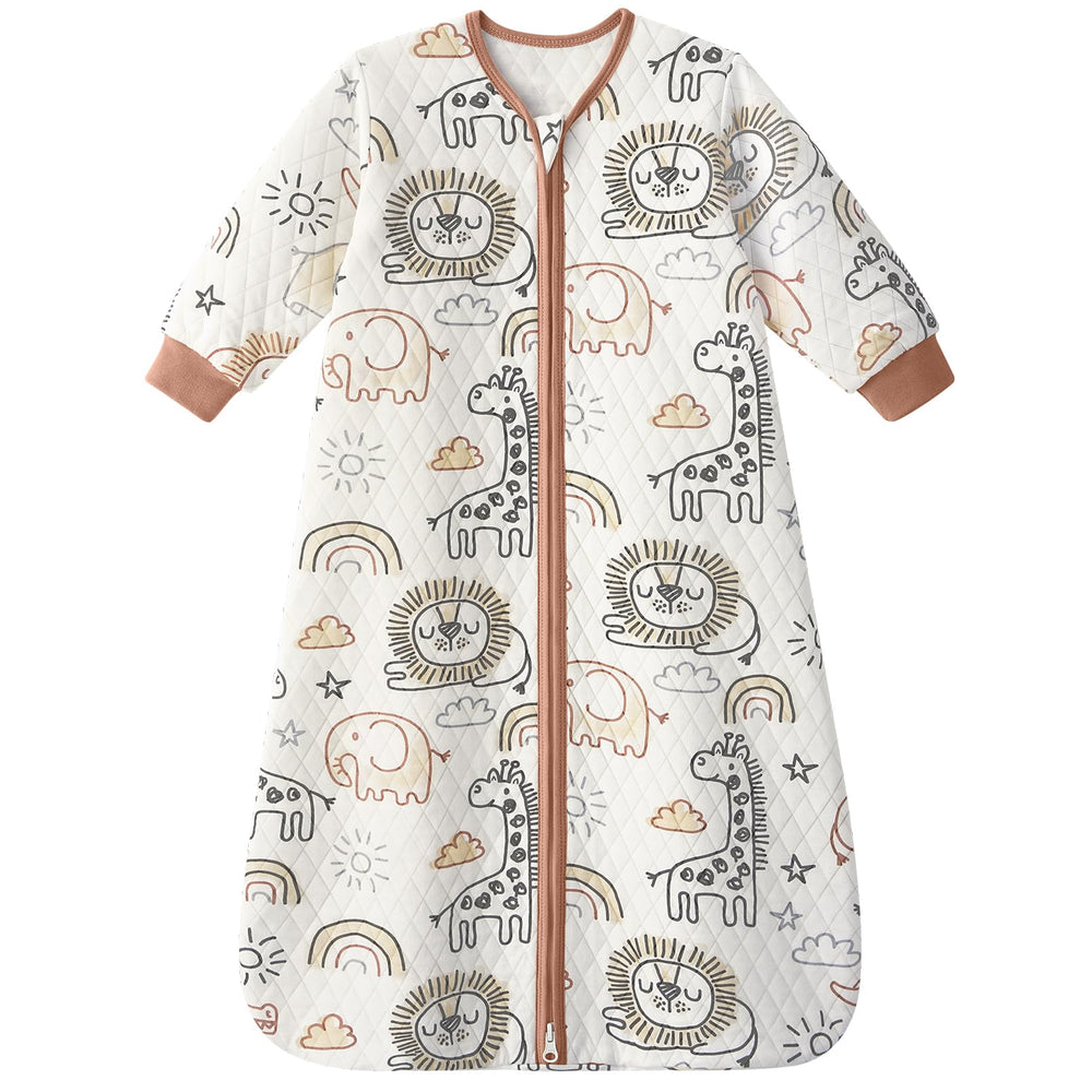 Yoofoss sleep sack with sleeves for cozy toddler warmth.