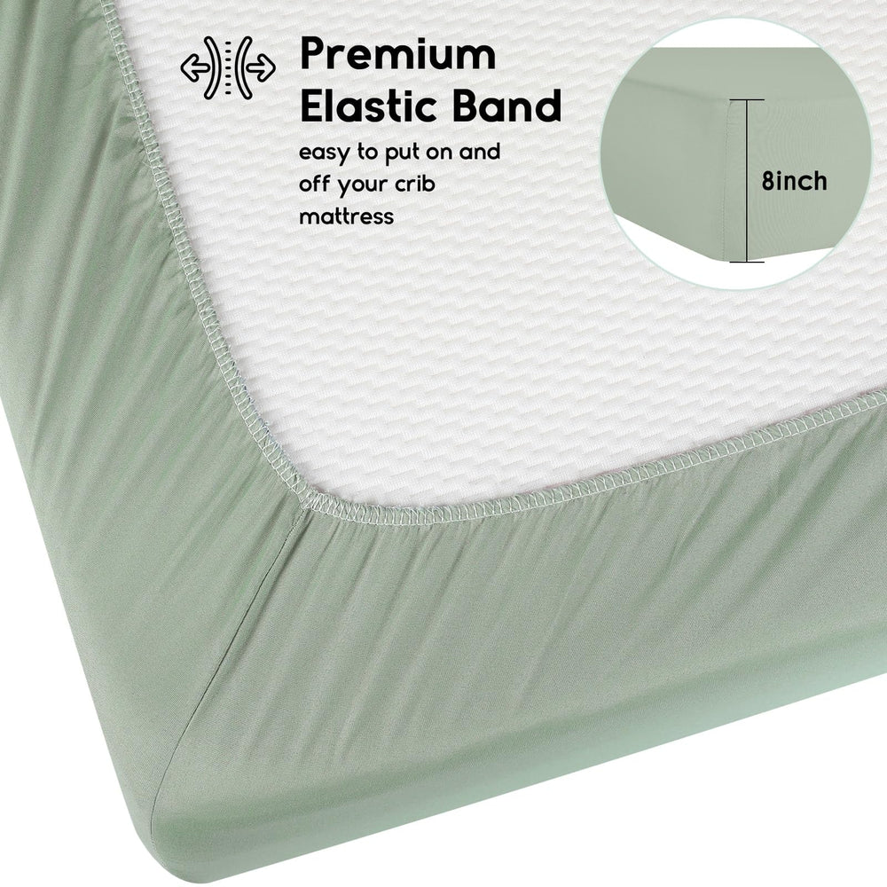 Yoofoss soft microfiber crib sheet feels gentle on delicate baby skin.