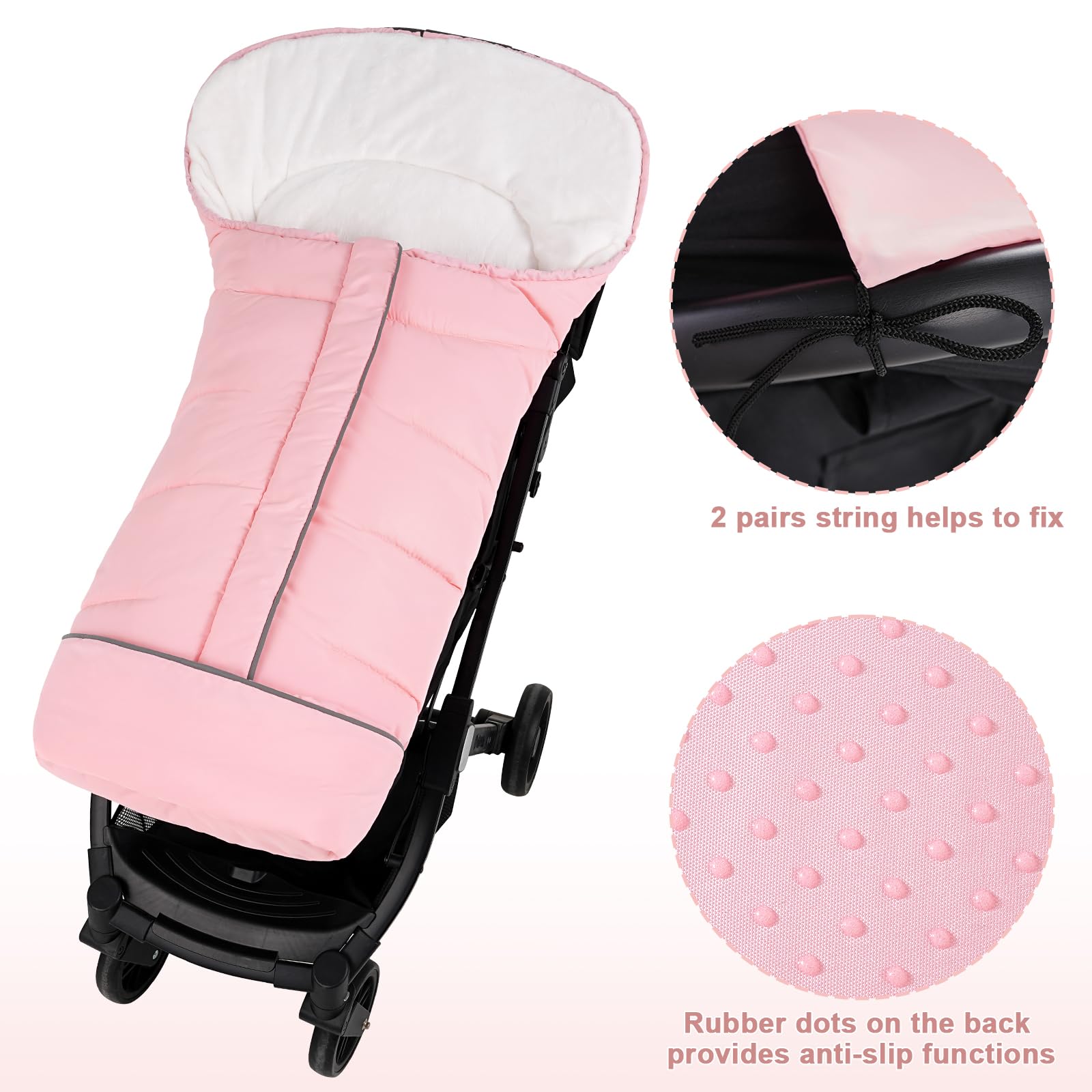 Yoofoss winter bunting bag folds with stroller for easy packing
