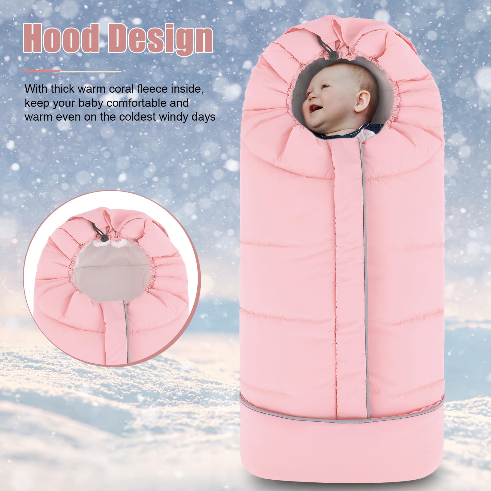 Yoofoss windproof outer fabric keeps wind out while staying easy to wipe clean