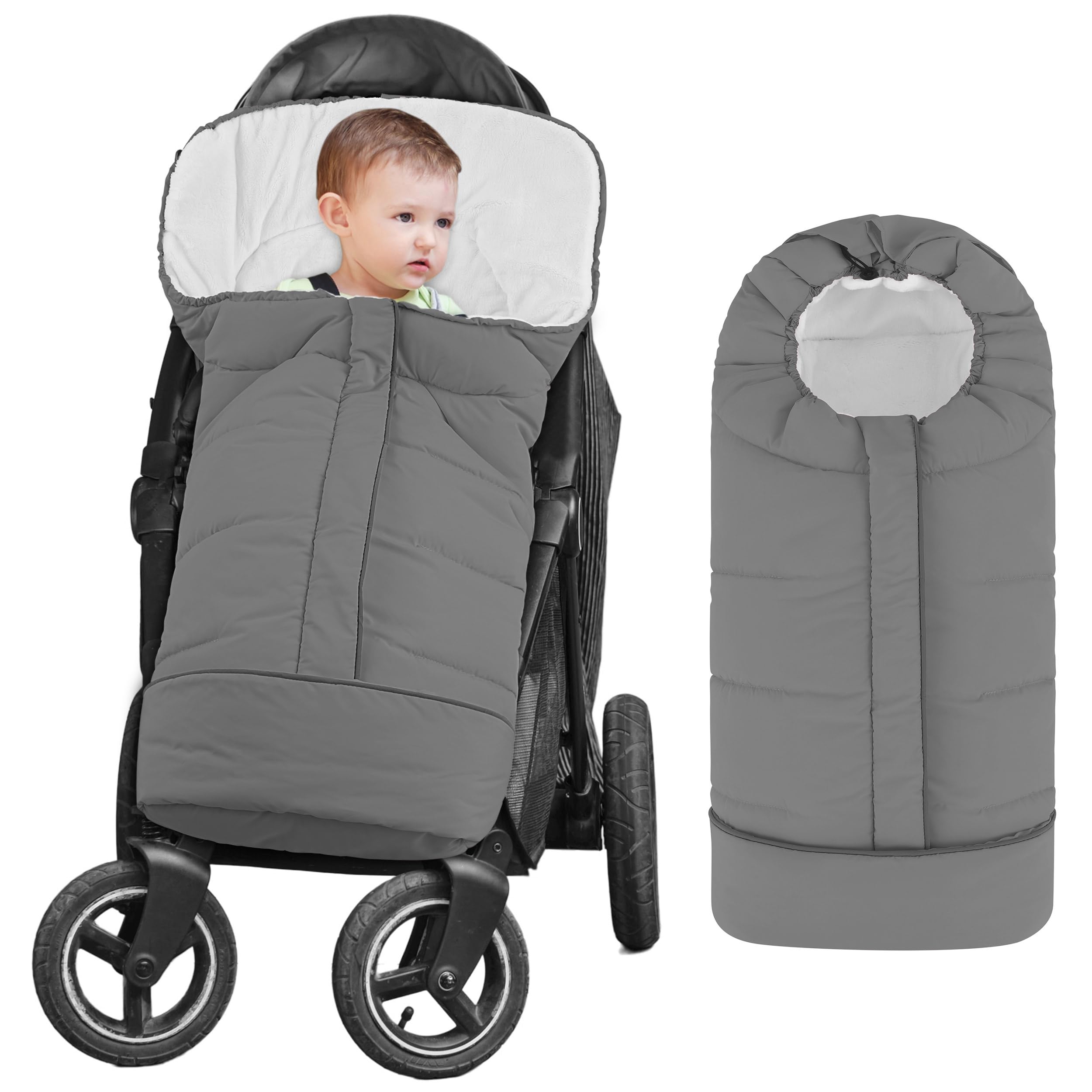 Yoofoss stroller cover winter universal fit showcased for warmth during chilly walks