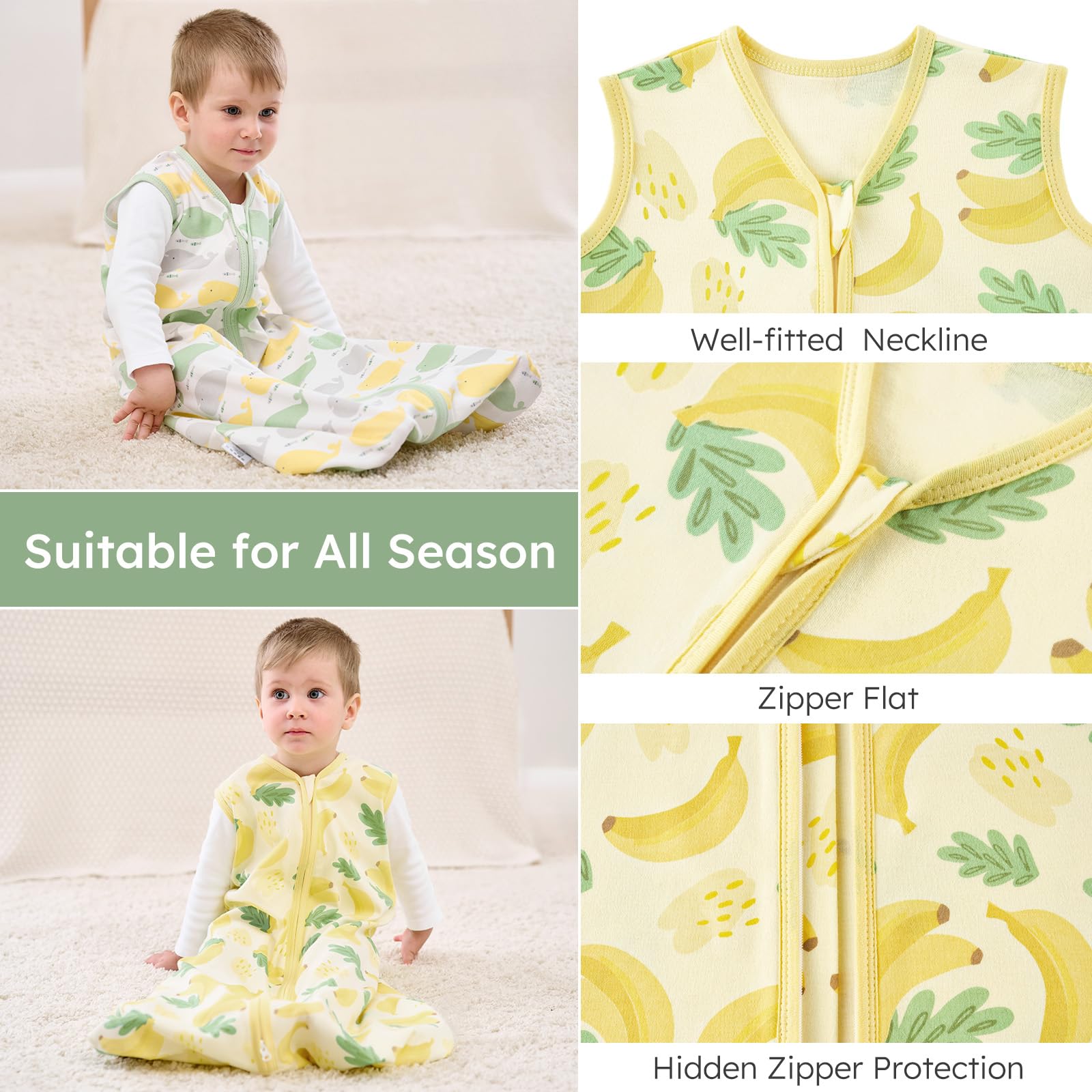 Yoofoss three-pack in assorted colors for versatile baby outfits.