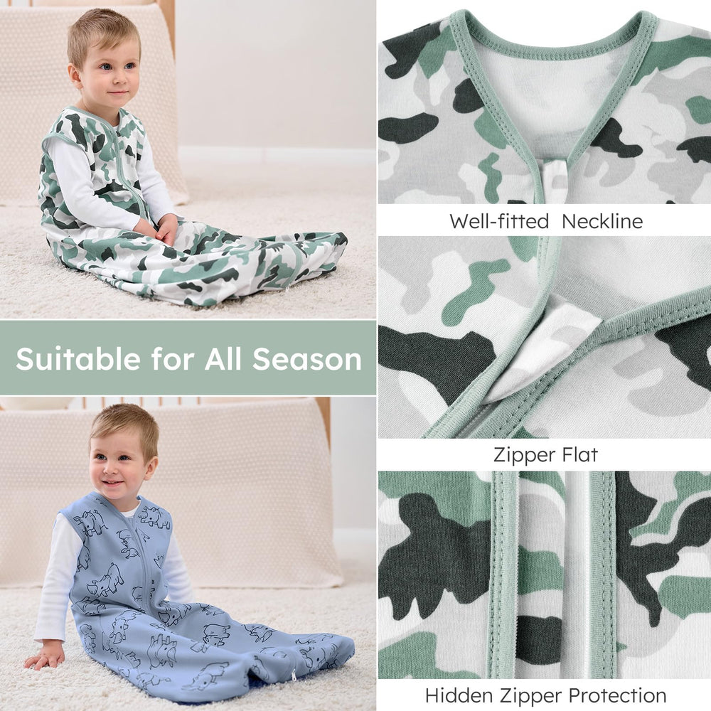 Yoofoss three-pack sleep sacks in colors for everyday wear.