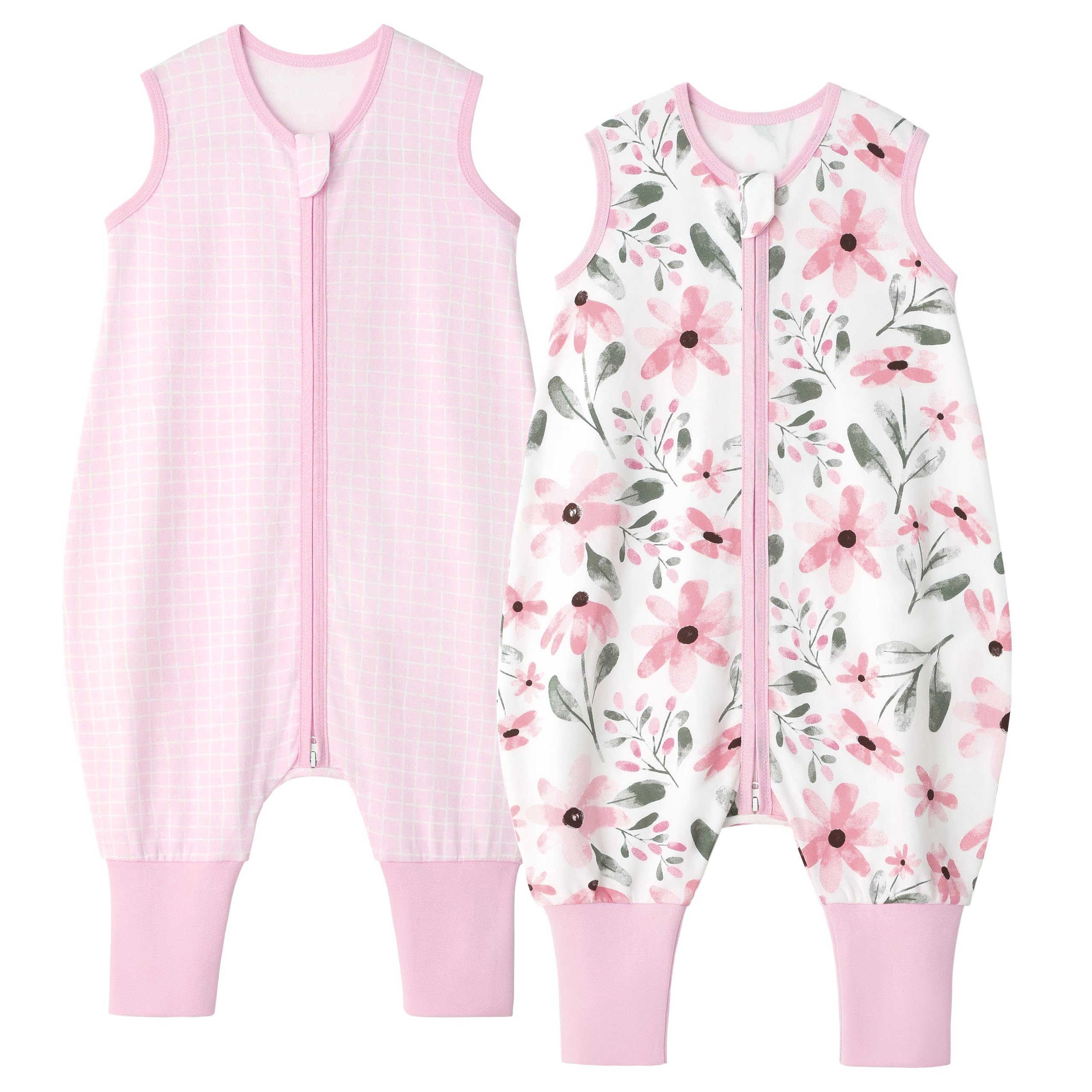 Yoofoss toddler sleep sack with feet openings supports early walkers