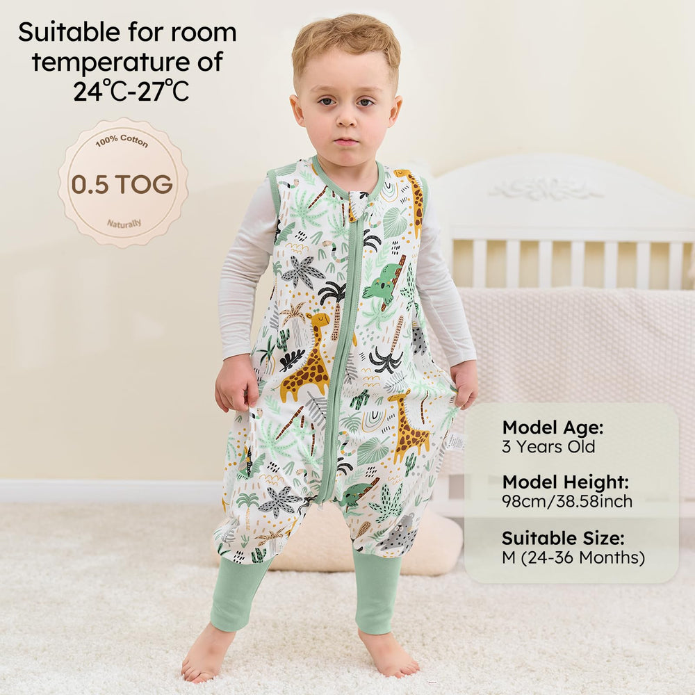 Yoofoss toddler sleep sacks with feet support early walkers.