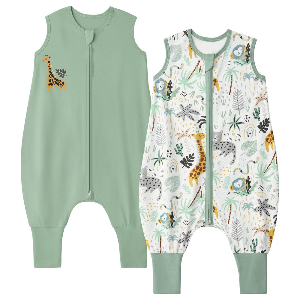 Yoofoss toddler sleep sack with feet (3-4t) in cozy organic cotton for gentle warmth.