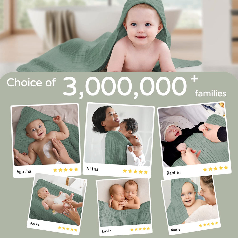 Yoofoss towel used as swaddle or blanket for cozy calm moments.