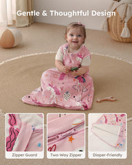 Yoofoss two-way zipper enables quick diaper changes with a protected skin guard.