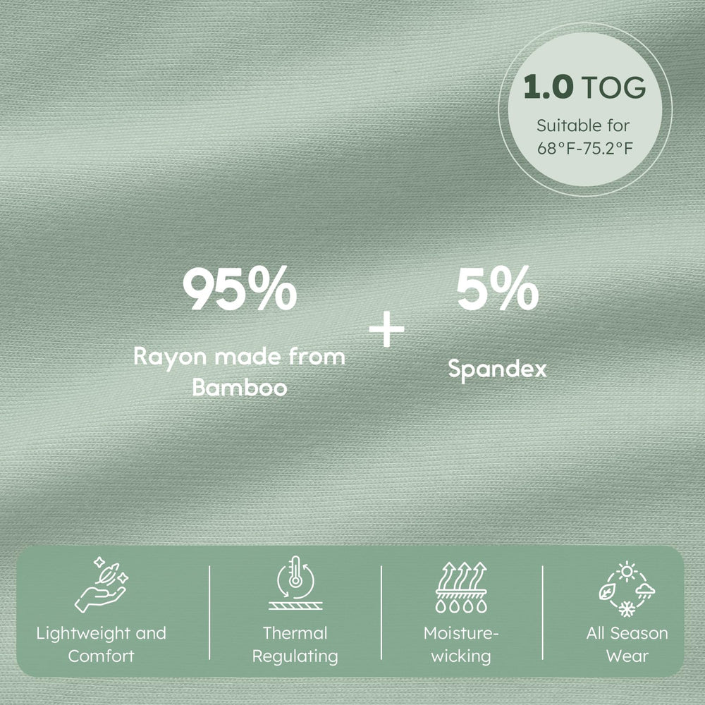 Yoofoss two-way zipper enables easy diaper changes with protected skin.