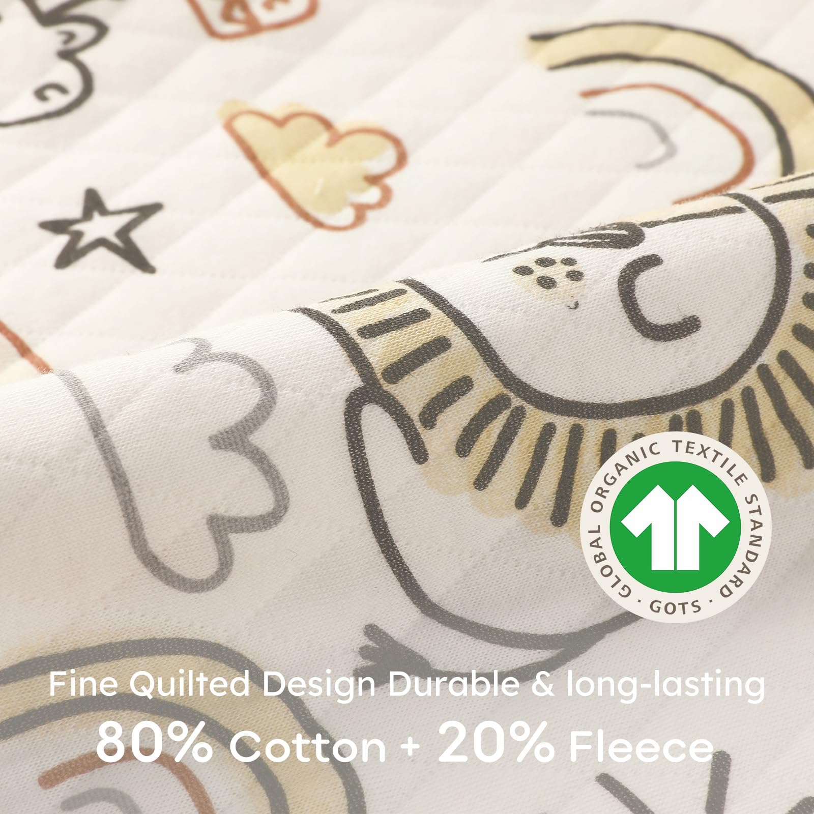 Yoofoss sleep sack with two-way zipper for easy changes.