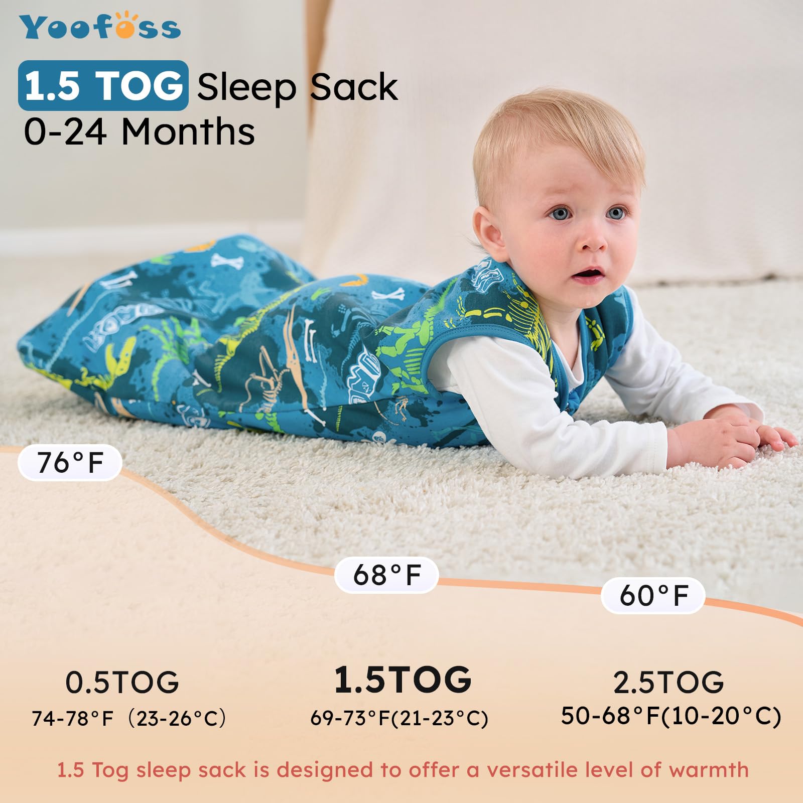 Yoofoss two-way zipper facilitates gentle diaper changes