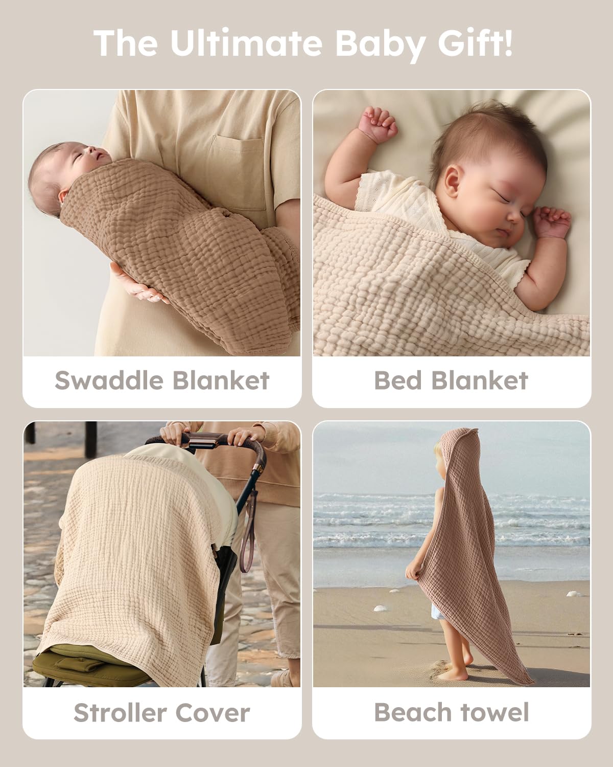 Yoofoss unisex gift-ready towel set for new arrivals.