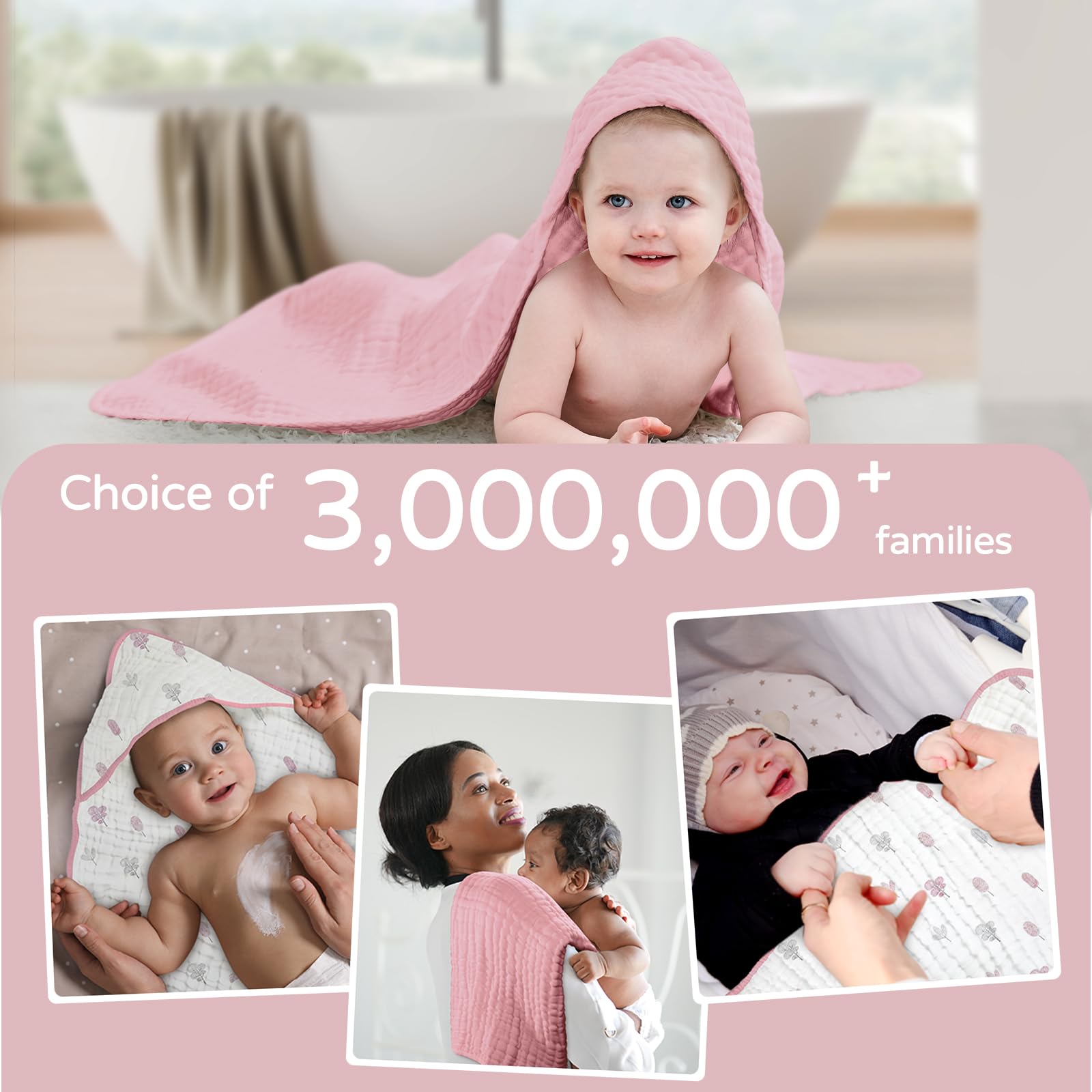 Yoofoss towel doubles as blanket or swaddle for versatility