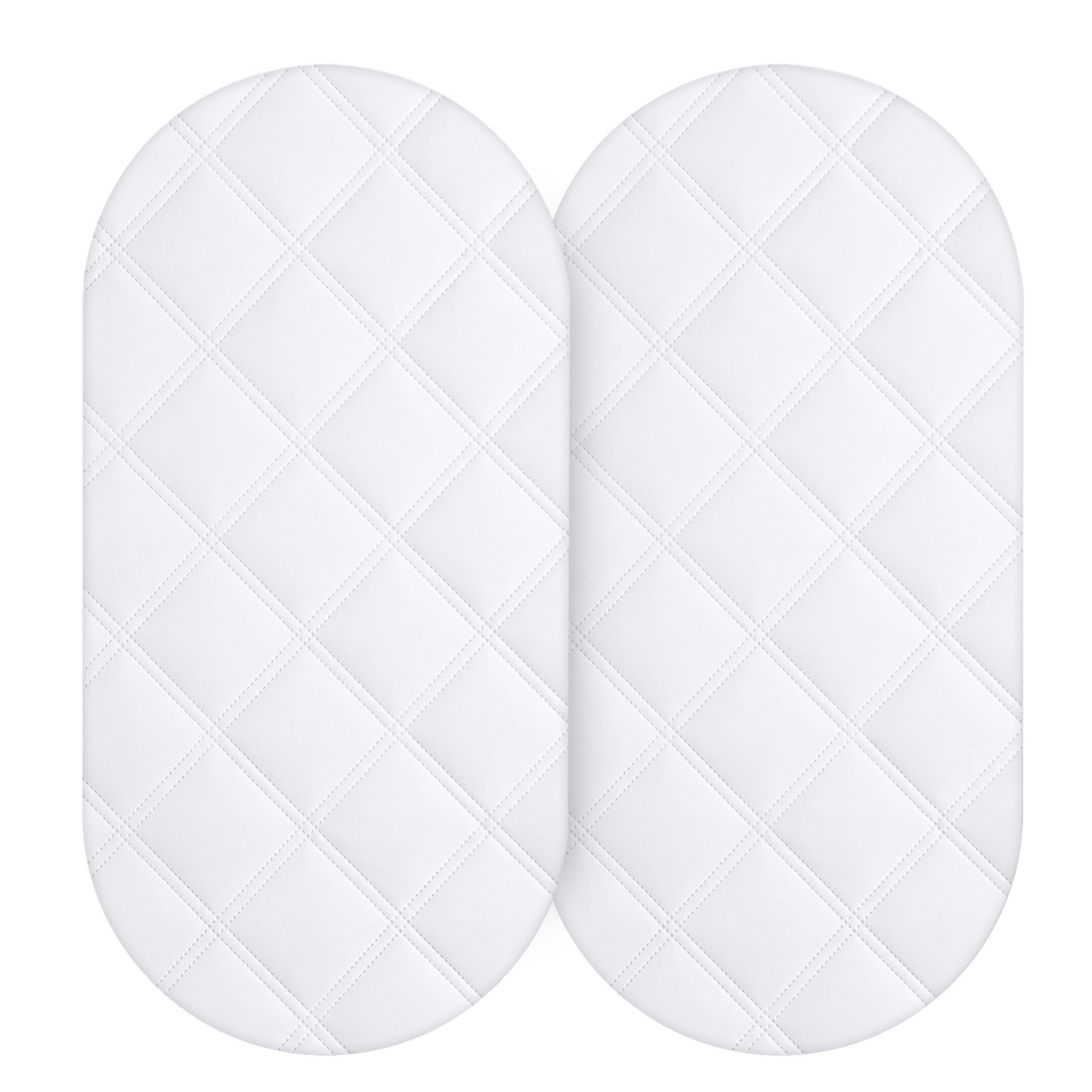 Yoofoss oval-fit waterproof bassinet pad protects mattress from spills