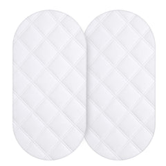 Yoofoss oval-fit waterproof bassinet pad protects mattress from spills
