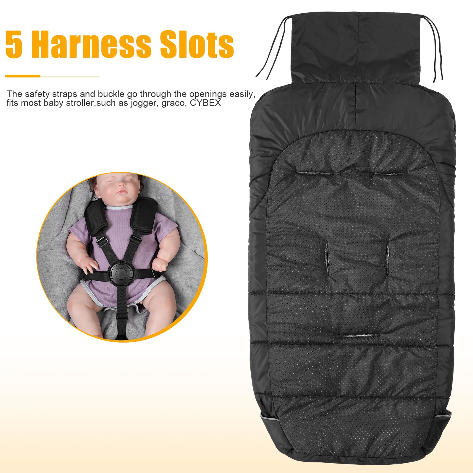 Yoofoss two-way zipper enables easy diaper changes on the go.