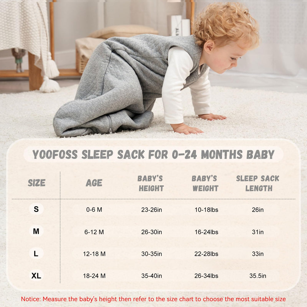 Yoofoss two-way zipper detail for quick night diaper changes.