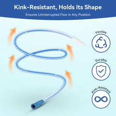 YOOGUSTO blue extension tubing fits a range of leg bags for flexibility
