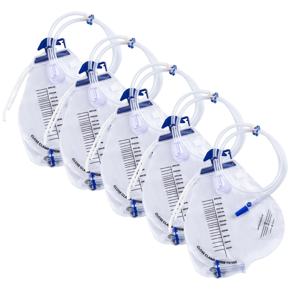YOOGUSTO 2000ml urinary bag with anti-reflux chamber for clean drainage
