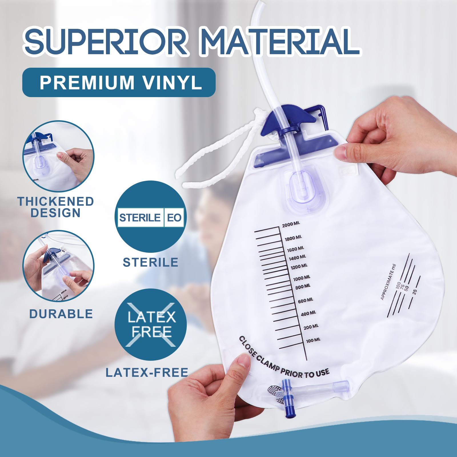 YOOGUSTO clear graduated scale on the bag for easy monitoring