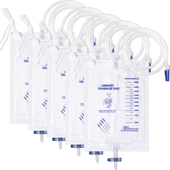 YOOGUSTO urine bag with 2000ml capacity and clear scale for easy monitoring