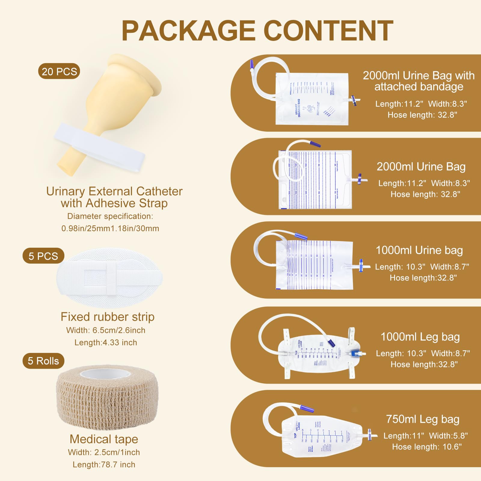 Yoogusto urine bags 2000ml packs designed for extended use and easy handling