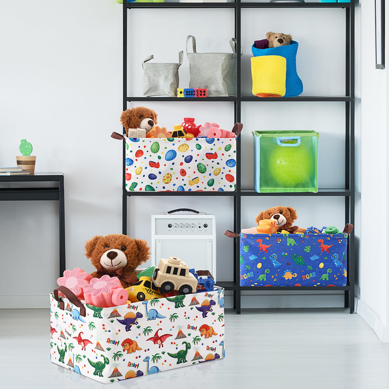 Yoojahow easy-care fabric storage containers for quick cleaning
