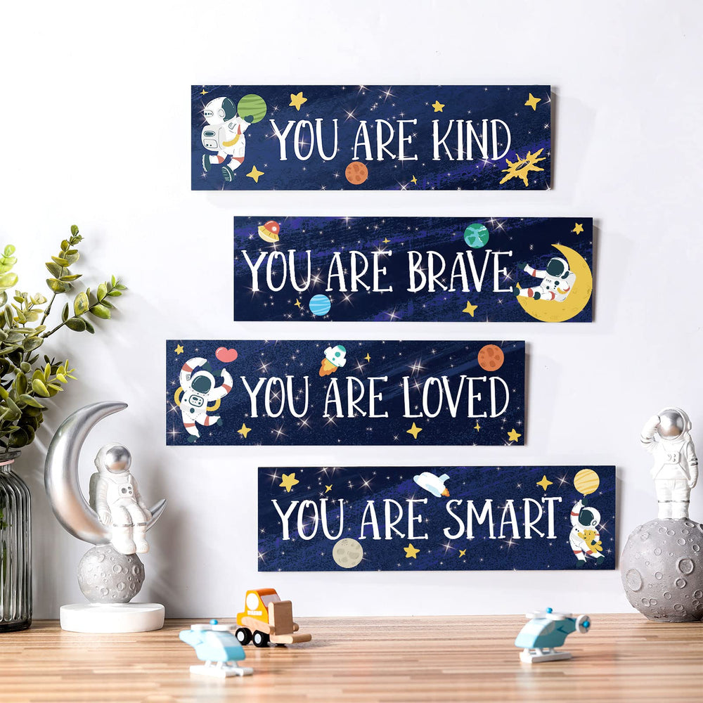 Yookeer Be Brave and Be Kind wood sign decor for bedrooms
