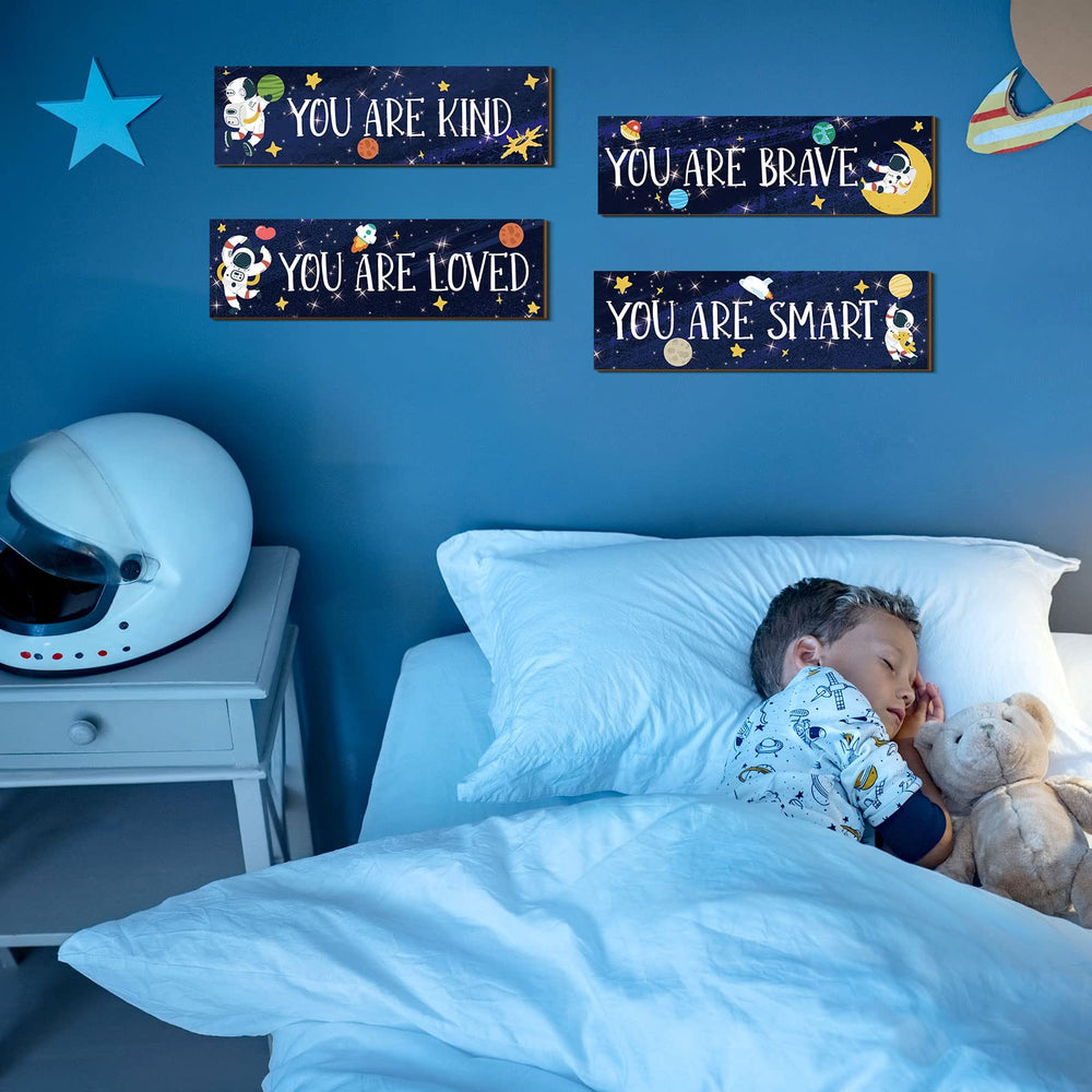 Yookeer Space wall art kit with hooks for easy hanging