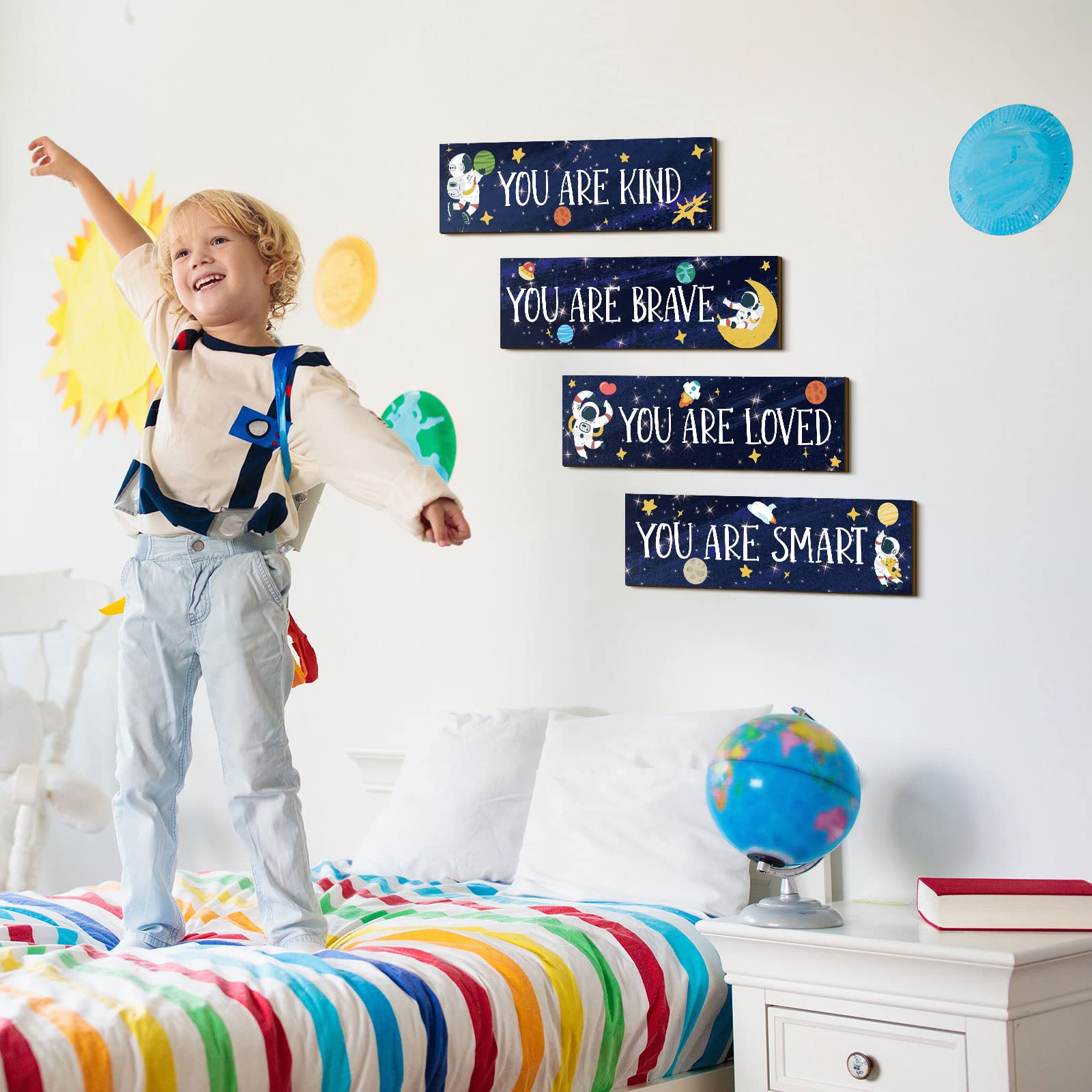 Yookeer Space stars wall art adds whimsy and visual depth for kids