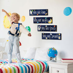 Yookeer Space stars wall art adds whimsy and visual depth for kids