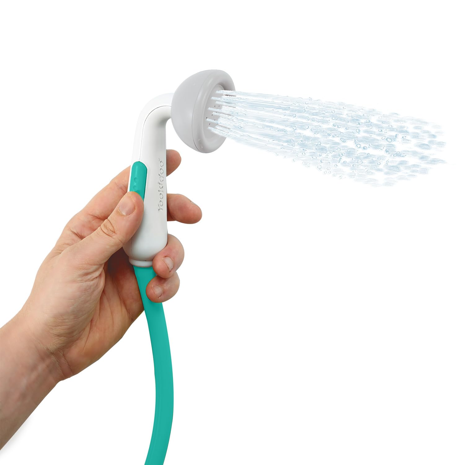 Yookidoo dual knob flow control enables one-handed bath operation.