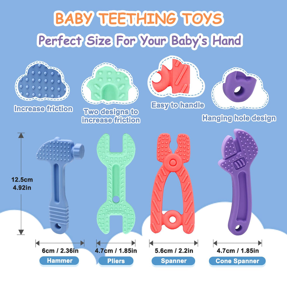 Yoolane teether pliers: bright colors attract babies for mouthing.
