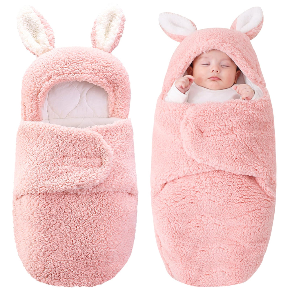 Yoolhamy baby swaddle with rabbit ears hood for cozy swaddling