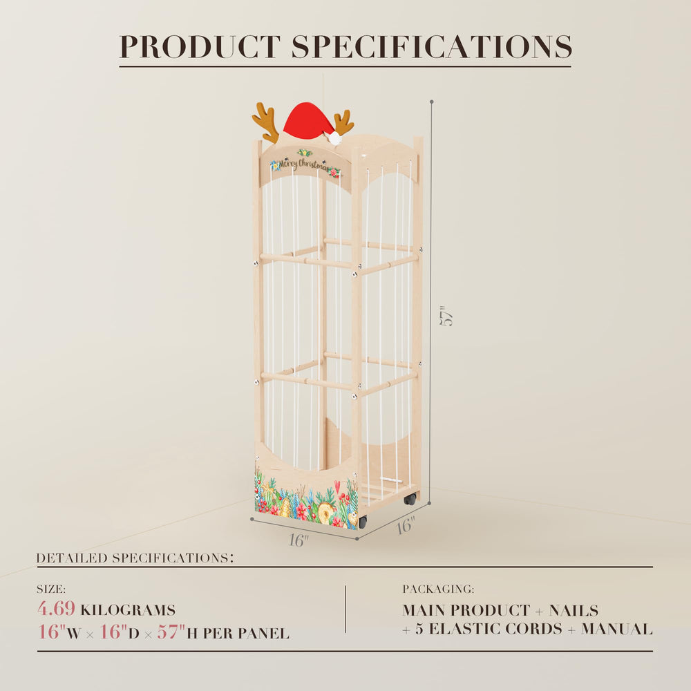 Yoopin solid pine wood construction ensures durable, safe storage in busy playspaces.