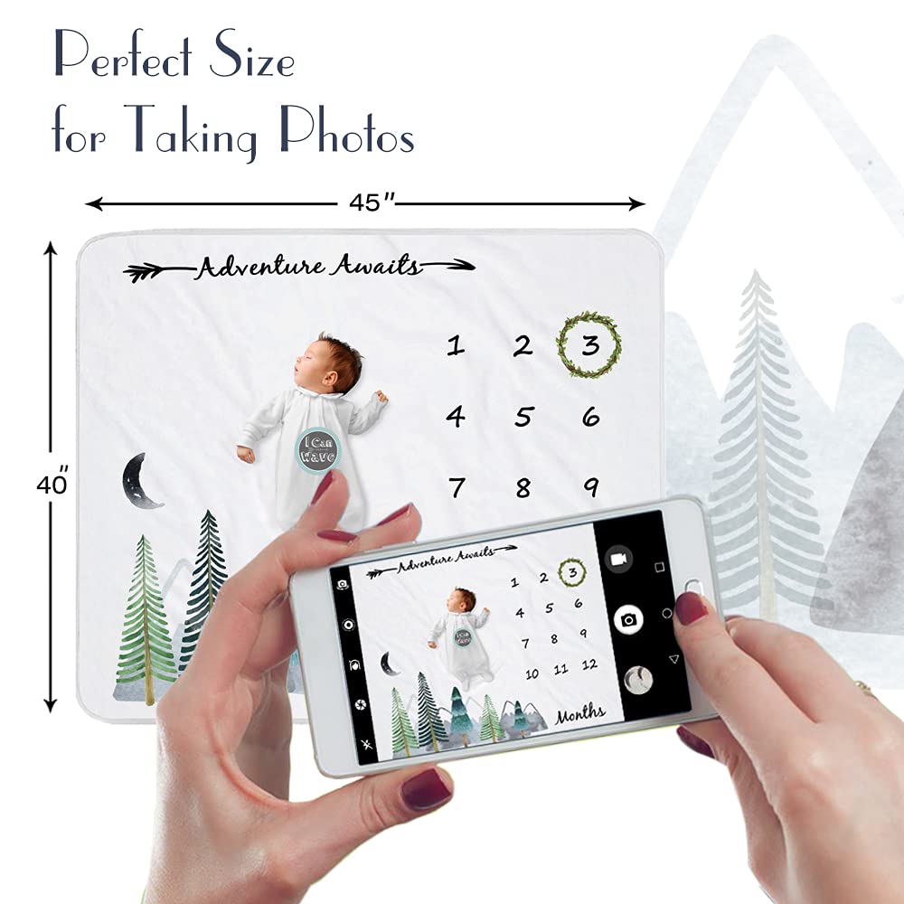 Yoothy wreath stickers pack included for easy milestone labeling in photos